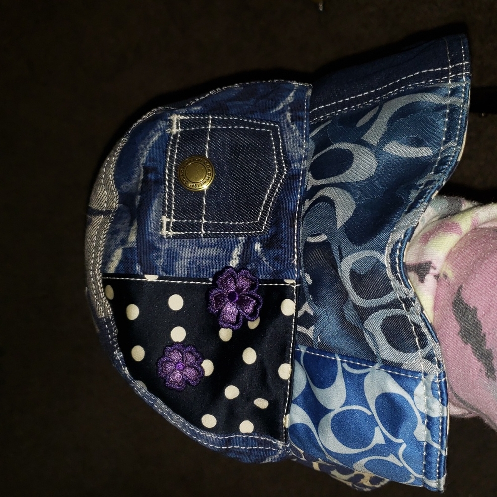 Vintage Rare Coach Poppy Denim Patchwork Bucket Hat P/Small - Picture 16 of 17